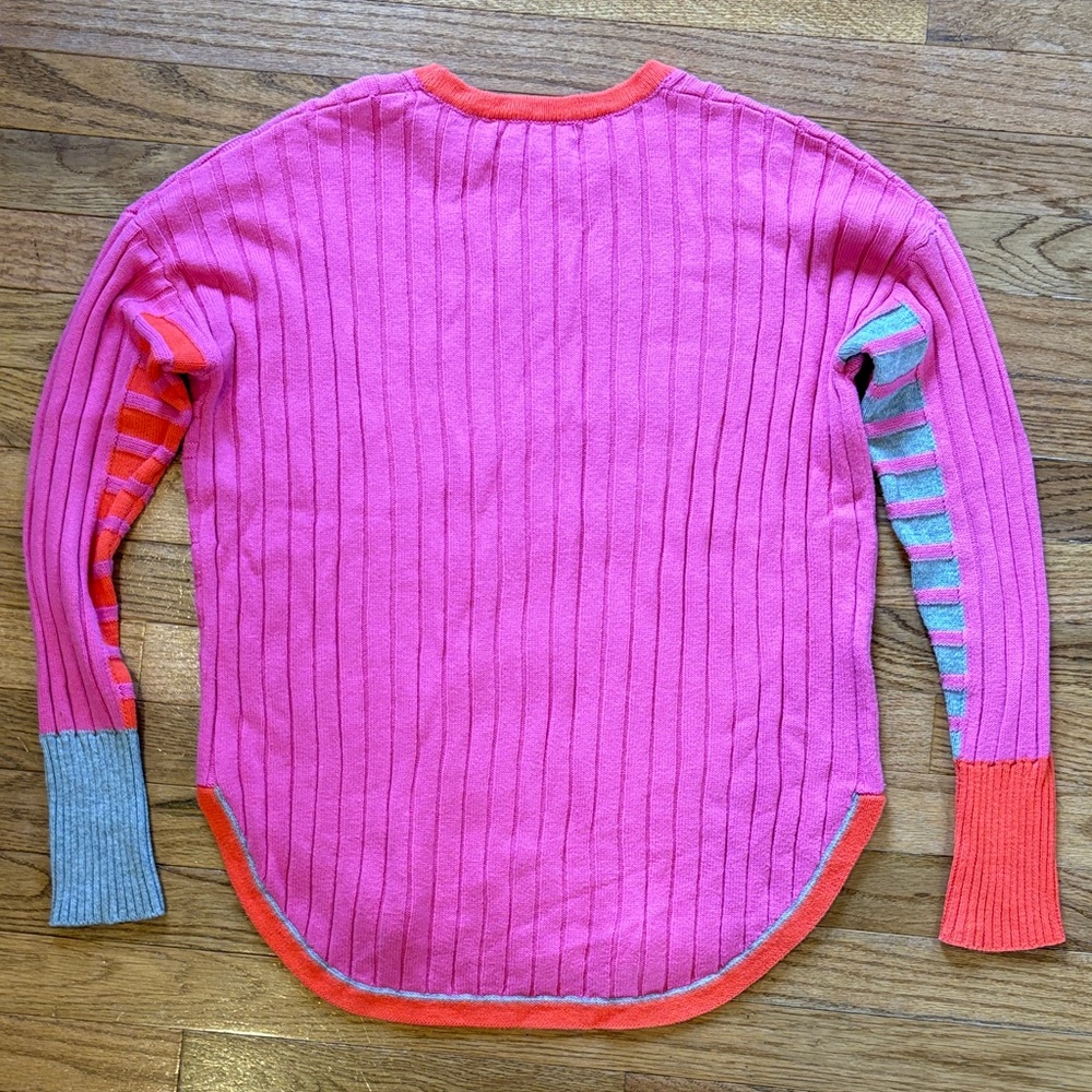 Colorful Striped Crew Neck Sweater - Picture 2 of 6